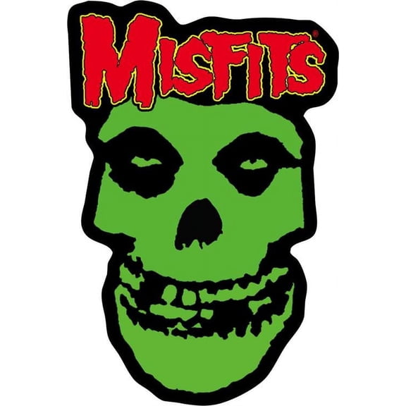 Misfits Green Skull - Embroidered Sew On Patch 2" X 3 1/4"