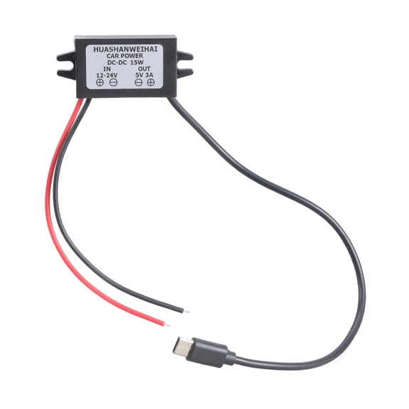 12V 24V To 5V 3A USB C Car Chargers Step Down Converters For Phone DashCam Motorcycle Solar Panel Power Adapters