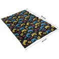 thumbnail image 4 of Yellow Blue Controllers Games Icons Black Pattern Blanket,Comfortable Soft Flannel Throw Blanket,All Season,Warm Lightweight Blankets for Sofa Bed Couch Living Room Chair,40"x50", 4 of 4