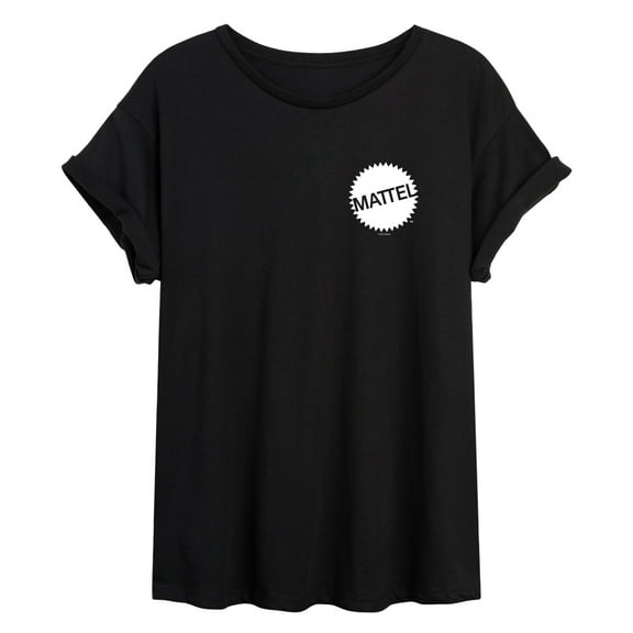 Mattel - Mattel Original Logo Pocket Size - Women's Oversized T-Shirt