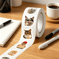 CCOCC 2026 New 500Pcs Cats Animal Decorative Sticker for Scrapbooking ...