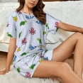 thumbnail image 4 of Sikiie Sea Turtle Whale Womens Pajama Sets Short Sleeve Top With Pants Sleepwear 2 Piece Lounge SetMedium, 4 of 6