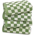 thumbnail image 1 of Toallas de mano para baño, paquete de 4, toallas de cara de algodón, suaves absorbentes para spa, baño, gimnasio, cocina, juego de toallas de mano decorativas a cuadros, 13 x 29 pulgadas, 4 colores, 1 of 4