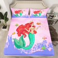 thumbnail image 2 of Castle Fairy Cartoon Mermaid 4-Piece Full Size Sheets,Ocean Princess Bed Sheets,Kawaii Castle Lightweight Sheet Sets,Ultra Soft Sea Home Decor, 2 of 7