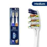 Oral-B Vibrating Expert Clean Pulsar Toothbrush, Vibrating Battery Toothbrush, Medium, 2 Count, for Adults and Children 3+