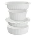 thumbnail image 2 of Gibson Elite Stoneware Gracious Dining 4 Piece Bakeware Set in White, 2 of 5