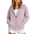 thumbnail image 3 of OGLCCG Girls Zip Up Hoodies Long Sleeve Hooded Sweatshirts Casual Lightweight Cotton Workout Jacket with Pockets 2-13 Years, 3 of 8
