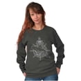 thumbnail image 4 of Nautical Whale Wheel Spiritual Animal Sweatshirt for Men or Women Brisco Brands X, 4 of 6