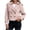 Pink, variant on Tqcoqu Women's Cropped Double Breasted Trench Coat,Lapel Long Sleeve Casual Short Jacket With Pockets