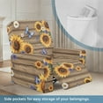 thumbnail image 3 of FOR U DESIGNS Wood Butterfly Sunflower Daisy Print Recliner Chair Covers with Arms, Polyester Lazy Boy Recliner Covers Anti-Slip Living Room Chair Protector Slipcover for Pet,Kids, 3 of 8