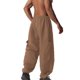 thumbnail image 4 of Pantalones de trabajo para hombre, de color liso, con cordón, cintura elástica y múltiples bolsillos, 4 of 6