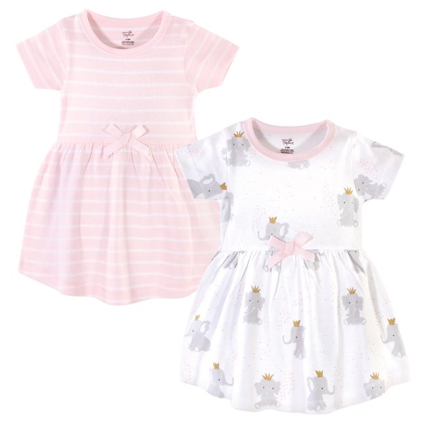 Hudson Baby Hudson Baby and Toddler Girl Dresses, 2pk