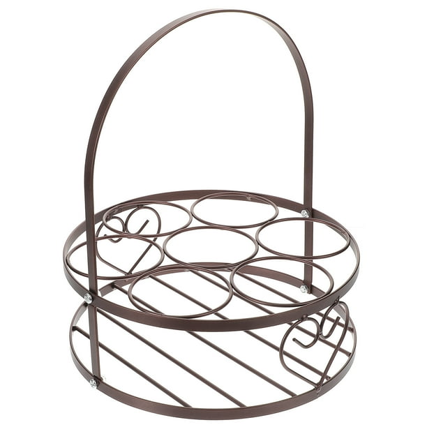 Cesta de cerveza, soporte de mano para cerveza, portabotellas de cerveza, portabotellas de metal, soporte para 6 botellas