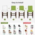 thumbnail image 4 of Farmhouse Stripe Bar Stool Covers - Stretch Dining Chair Covers Set of 2, Boho Country Vintage Brown Striped Bar Chair Cover Removable Counter Stool Pub Chairs Slipcovers Protectors for Kitchen/Cafe, 4 of 5