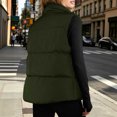thumbnail image 6 of cocolona Puffer Vest for Women Stand Collar Zipper Snap Sleeveless Jacket Casual LightWeight Winter Warm Outerwear, 6 of 7
