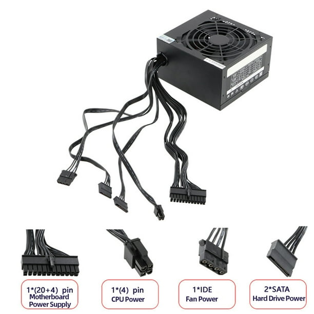 Fuente De Alimentación De La Computadora Fuente de alimentación de la computadora 2-6SATA Gaming PC Módulo de fuente de alimentación para PC de escritorio Sywqhk Para estrenar