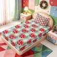 thumbnail image 4 of Manfei Xmas Winter Holiday Twin Sheets,Cute Santa Claus Bedding,3 Pieces,1 Flat Sheet,1 Fitted Sheet and 1 Pillowcase, 4 of 6