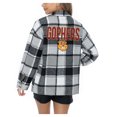 thumbnail image 3 of Women's Gameday Couture  Grey Minnesota Golden Gophers Long Sleeve Brushed Plaid Button-Up Overshirt Jacket, 3 of 4