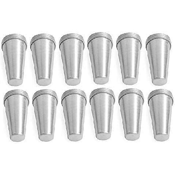 BishtHub Aluminium Ice Cream Mould Ice Pop Molds Popsicles Mould Kitchen Item Ice Mould Kulfi Mould, Kulfi Maker- 80 ml, (Pack Of 12 Pieces)