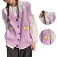 thumbnail image 2 of Suéter sin mangas para mujer, chaleco de suéter para mujer, top sin mangas de punto en V, chaleco sin mangas con cuello en V, diseño de vanguardia, 2 of 9