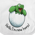 thumbnail image 4 of Inktastic Hello, I'm New Here Cute Baby Turtle Boys or Girls Baby Bib, 4 of 4