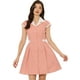 thumbnail image 1 of Vestido estilo Camisa Allegra K Rosa XS, 1 of 5