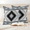 thumbnail image 3 of Brown Beige Boho Outdoor Waterproof Pillow Covers, Southwestern Ethnic Abstract Geometric Decorative Square Throw Pillowcase Sofa Cushion Sham for Patio/Couch/Chair, 20"x20" 2 Pack, 3 of 8