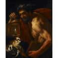 thumbnail image 3 of Johann Carl Loth 12x14 Black Modern Framed Museum Art Print Titled - Diogenes (17th Century), 3 of 5