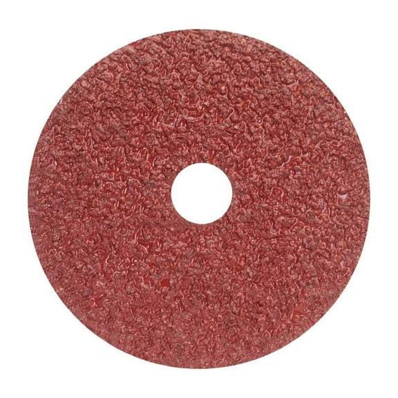 Norton 01915 Sanding Disc, 5 in Dia, 7/8 in Arbor, Coated, 16 Grit, Extra Coarse, Aluminum Oxide Abrasive, Fiber Backing