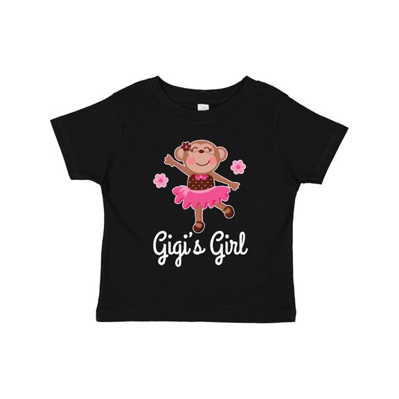 Inktastic Gigis Girl Ballerina Monkey Girls Toddler T-Shirt