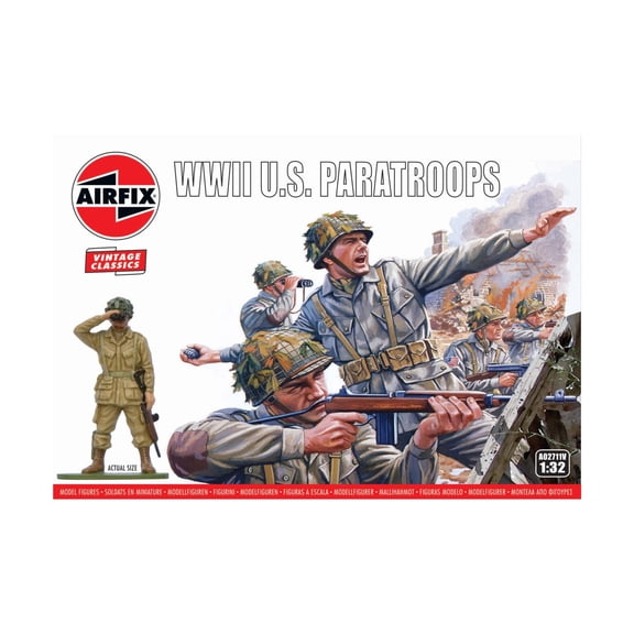 Airfix A02711V WWII US Paratroops 1/32 Scale Plastic Model Figures