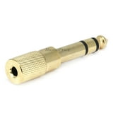 Monoprice Metal 1/4in (6.35mm) TRS Stereo Plug to 3.5mm TRS Stereo Jack ...