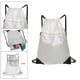 thumbnail image 5 of Bolsa deportiva con cordón para gimnasio al aire libre, natación, escuela, educación física, mochila de viaje, zapatos blanco, 5 of 9