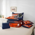 thumbnail image 5 of Feelyou Sport Rugby Twin Bedding Sets 7pcs for Teens, Denver Print Bedding Comforter Set, American Football Sheet Sets, Orange Navy Blue Home Decor, 5 of 7