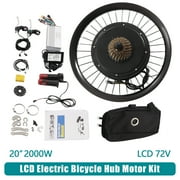 20 Electric Bicycle Conversion Kit 2000W Electric Bicycle Rear Wheel Hub Motor E-Bike Conversion Kit 72VNew