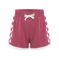 thumbnail image 3 of TiaoBug Kids Girls Cotton Shorts Contrast Color Plaid Cycling Yoga Running Shorts Summer Hot Pants Hot Pink 110, 3 of 7