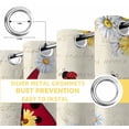 thumbnail image 4 of Fsddascl Gnomes Blackout Curtains for Bedroom/Living Room, Thermal Insulated Kitchen Curtains, White Yellow Daisy Floral Country Garden Floral Grommet Darkening Window Treatment Drapes 52"x84"x2, 4 of 6