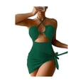 thumbnail image 1 of Traje de baño tipo bikini de una pieza con falda para mujer, 1 of 5