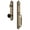 Vintage Brass, variant on Grandeur 854311 Arc Solid Brass Rose Keyed Entry Single Cylinder Full Plate 'F' Grip