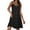 164#Black, variant on Women Summer Dresses Sun Dress Beach Vacation Spaghetti Strap Button Down Solid Knee Length Dress Sleeveless Resort Wear White S