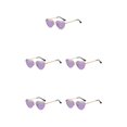 thumbnail image 1 of Gafas de sol en forma de corazón Sonducket púrpura con montura de metal dorado, 1 of 6