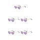 thumbnail image 1 of Gafas de sol en forma de corazón Sonducket púrpura con montura de metal dorado, 1 of 6