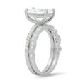 thumbnail image 2 of 925 Sterling Silver Oval-cut Diamond CZ 2pc Stackable Ring Set, 2 of 2