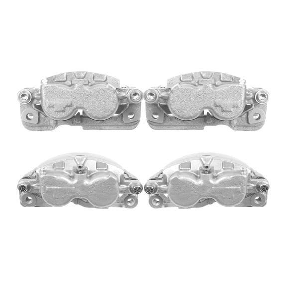 AutoShack Front & Rear Brake Calipers for Chevrolet, GMC & Hummer, Silverado 2500 HD 2001-2010 Sierra 2500 HD 2001-2010 Silverado 3500 2004-2006 H2 2003-2009, 4WD RWD V8 6.0L 6.2L 6.6L 8.1L