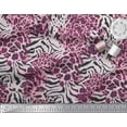 thumbnail image 3 of Soimoi Red Cotton Voile Fabric Leopard & Wild Animal Skin Print Fabric by The Yard 42 Inch Wide, 3 of 3