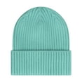 thumbnail image 3 of TOPTIE Cabled Knit Beanie Hat with Ribbed Cuff, Cozy Stretchy Winter Hat for Men & Women, Slouchy Soft Yarn Cap-AUQA, 3 of 8