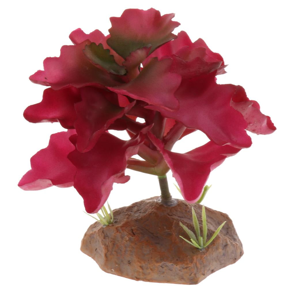 Fake Succulent Plant Reptiles Habitat Decor For ,Frogs, And Tortoise
