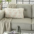 thumbnail image 6 of Nourison 24.00 in x 14.00 in Glam Off-White Faux Decorative Lumbar Pillow, 6 of 6