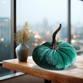 thumbnail image 3 of Elegant Pumpkin Sculpture Desktop Velvet for Autumn Thanksgiving Holiday Tabletop Display Dining Centerpiece Living Room Shelf, 3 of 6