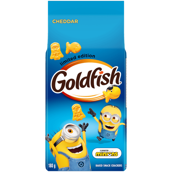 Goldfish® Minions® Shaped Cheddar Baked Snack Crackers, 180g Bag, 180g